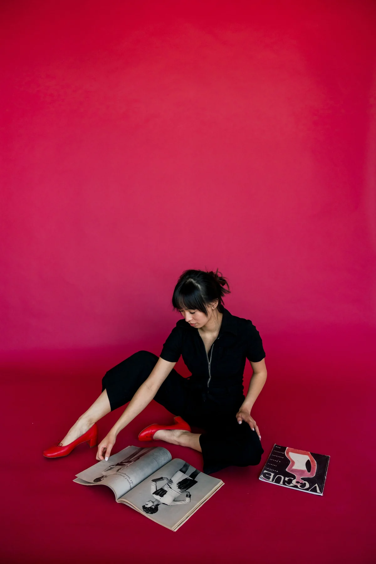 Fashion editorial production setting
